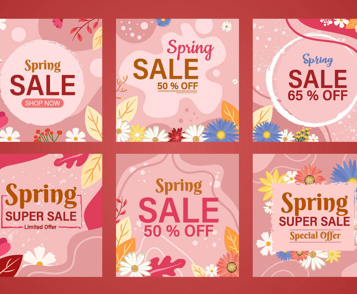 Spring Floral Social Media Sale Post