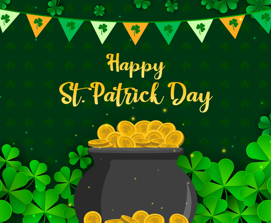 St Patrick's Day Shamrock Background