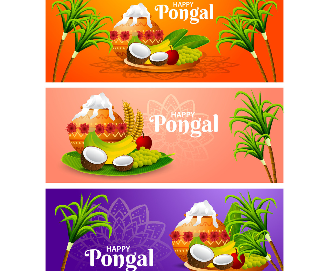 Happy Pongal Banner Collection
