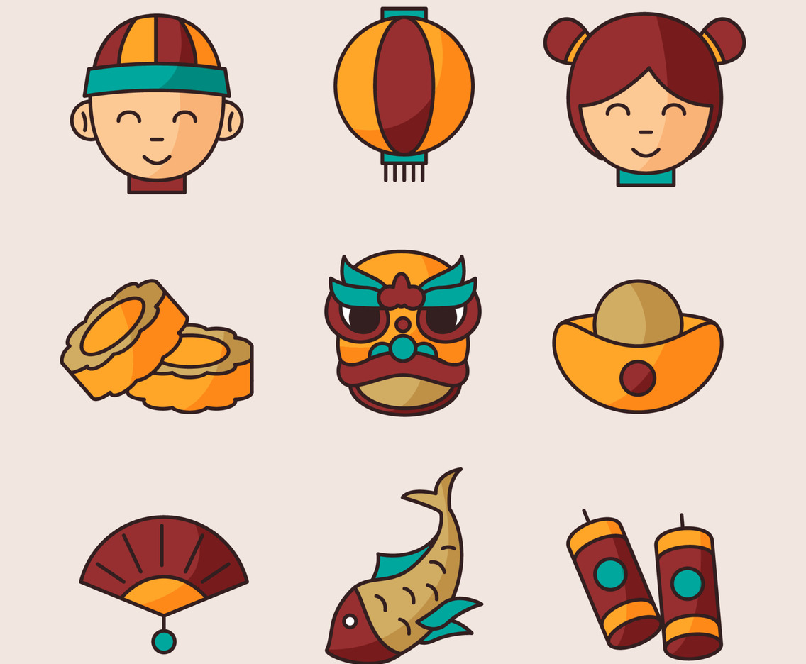 Gong Xi Fa Cai Icon Set