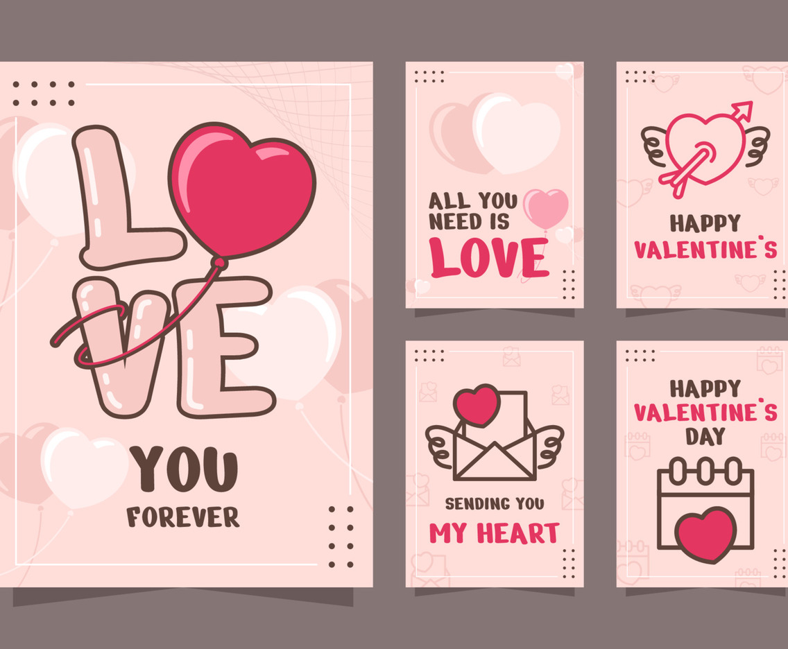 Happy Valentines Day Greeting Card Collection