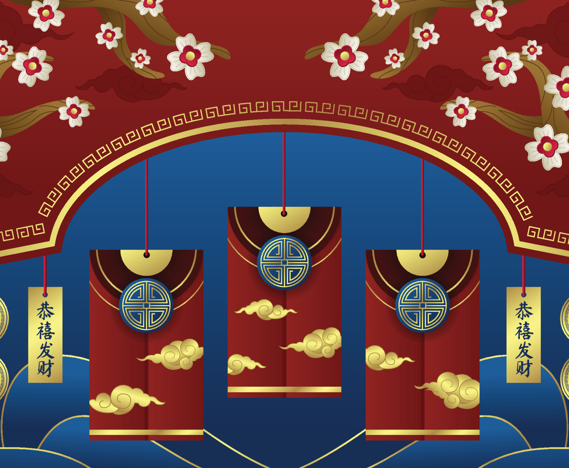 Background of Chinese New Year Red Pocket