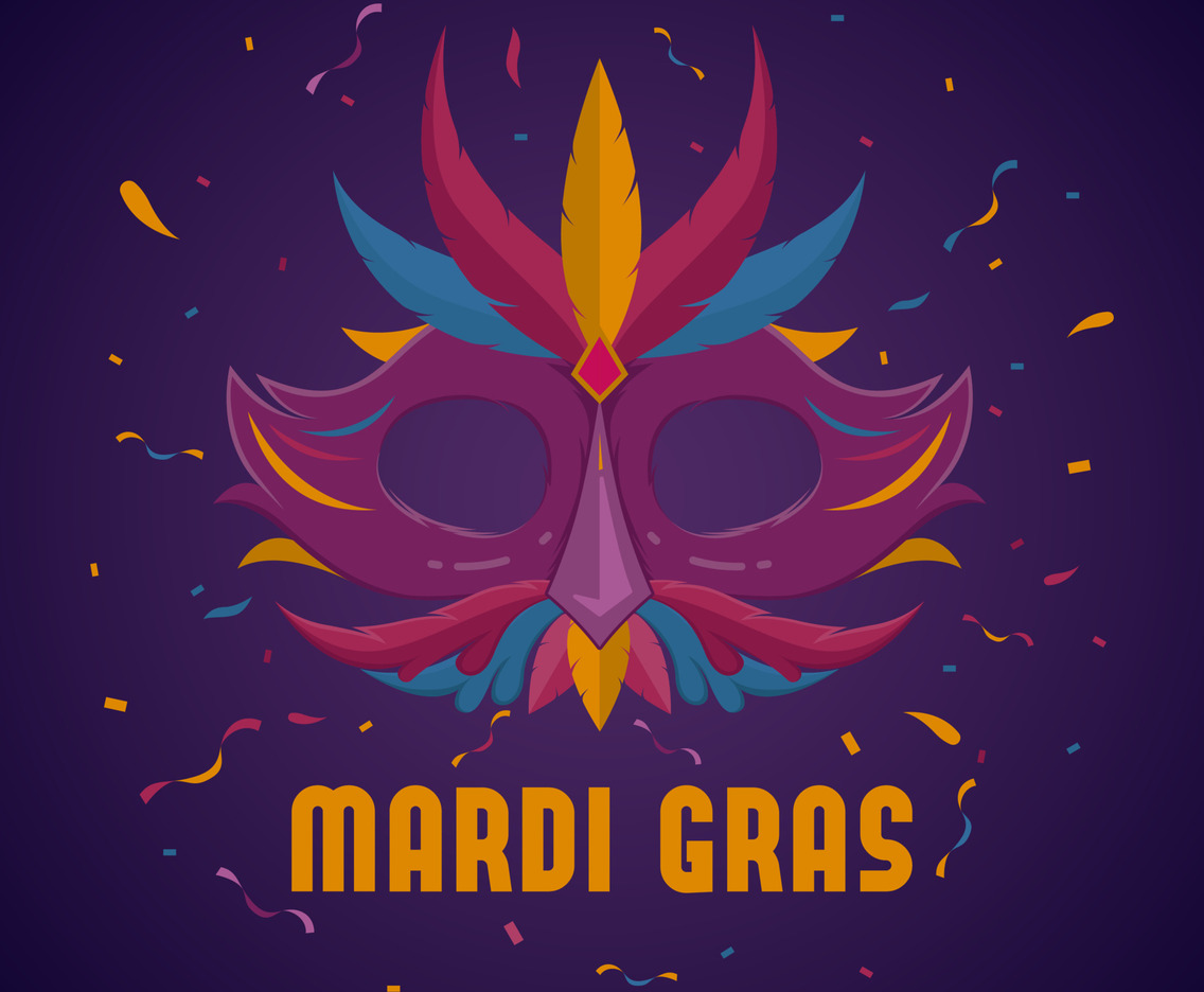 Mardi Gras with Mask Concept
