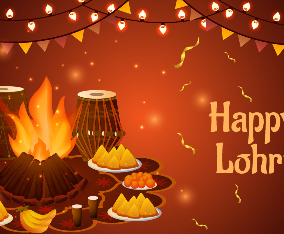 Happy Lohri Festivity Background