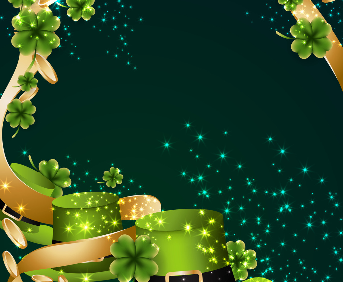 Realistic Green Hat for St Patricks Celebration Background