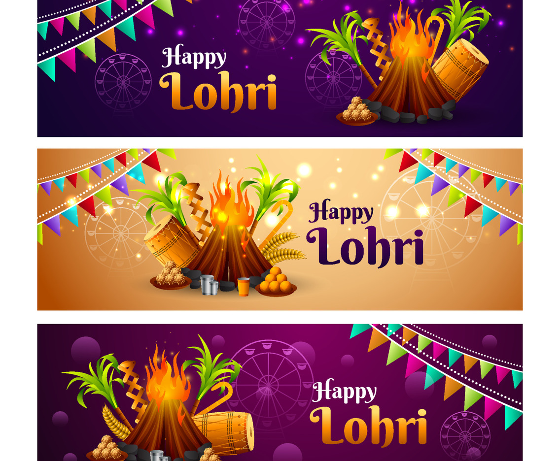 Happy Lohri Banner Set