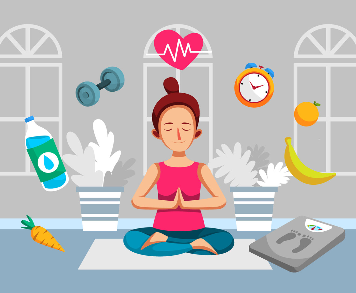 Healthy Lifestyle New Year Resolution Goal