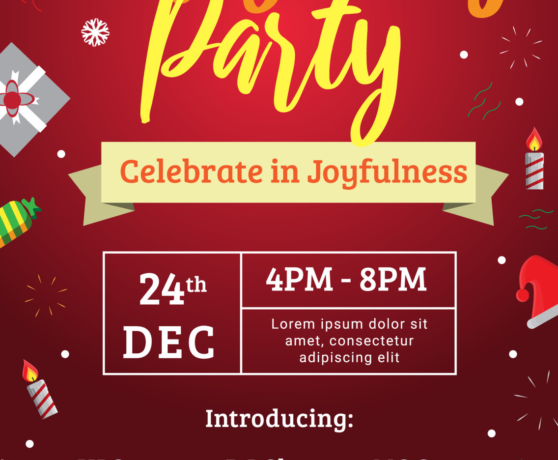 Christmas Party Poster Template