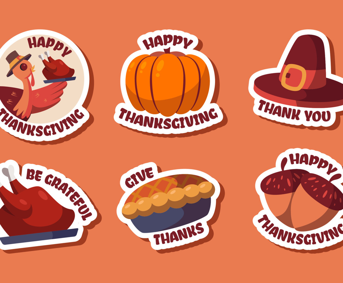 Thanksgiving Celebration Sticker Collection