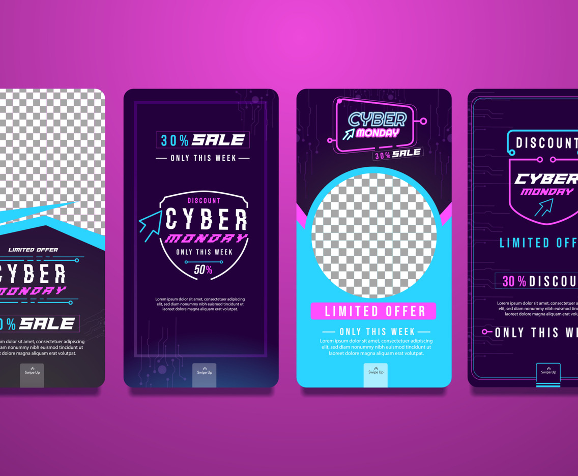 Cyber Monday Promotion Story Concept Design