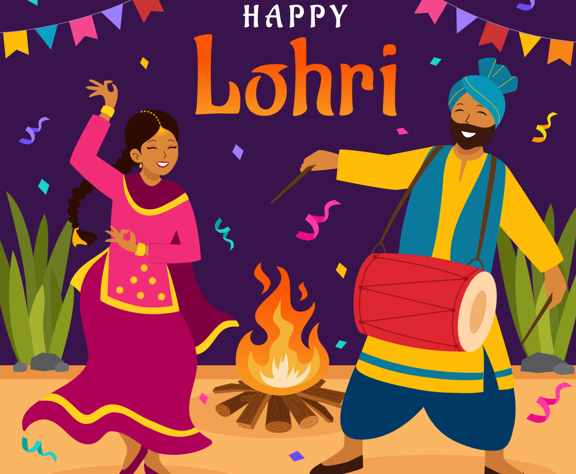 Celebrating Lohri in Purple