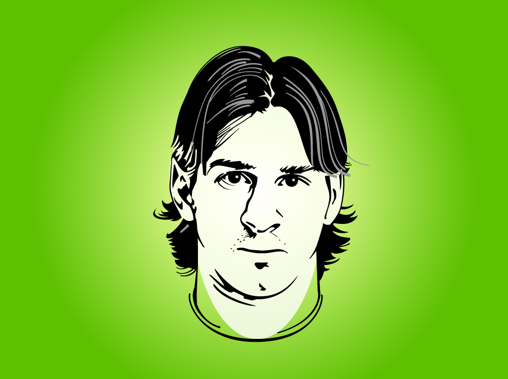 Lionel Messi Portrait Vector Art & Graphics 