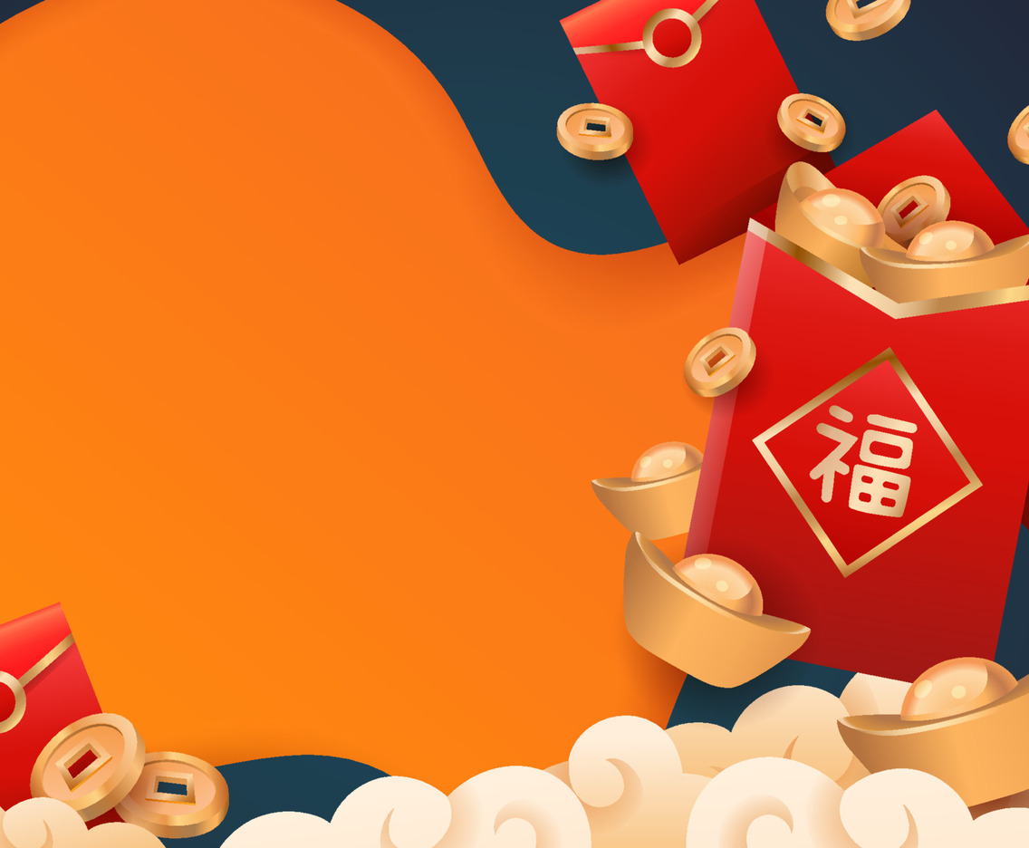 Red Pocket With Money Background