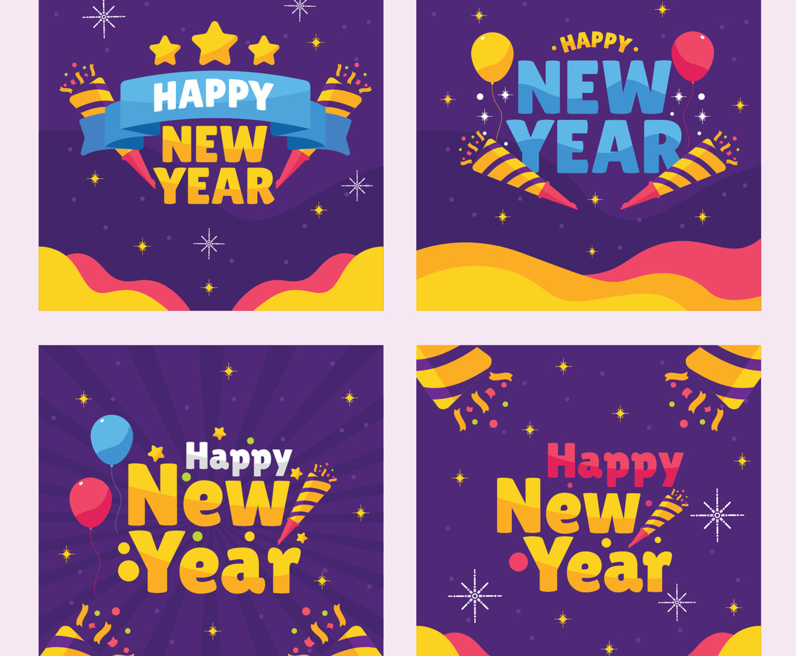 New Year Social Media Set