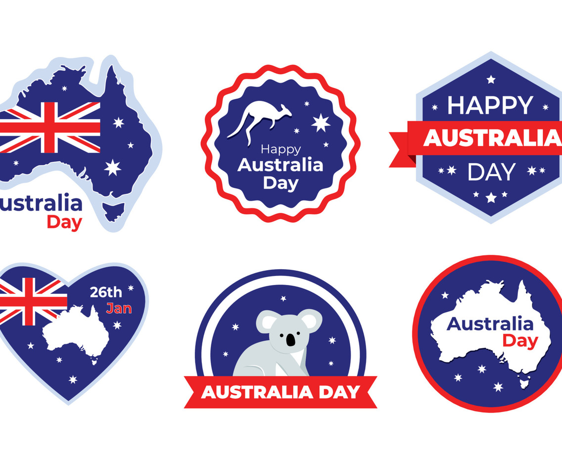 Australia Day Sticker Design Set
