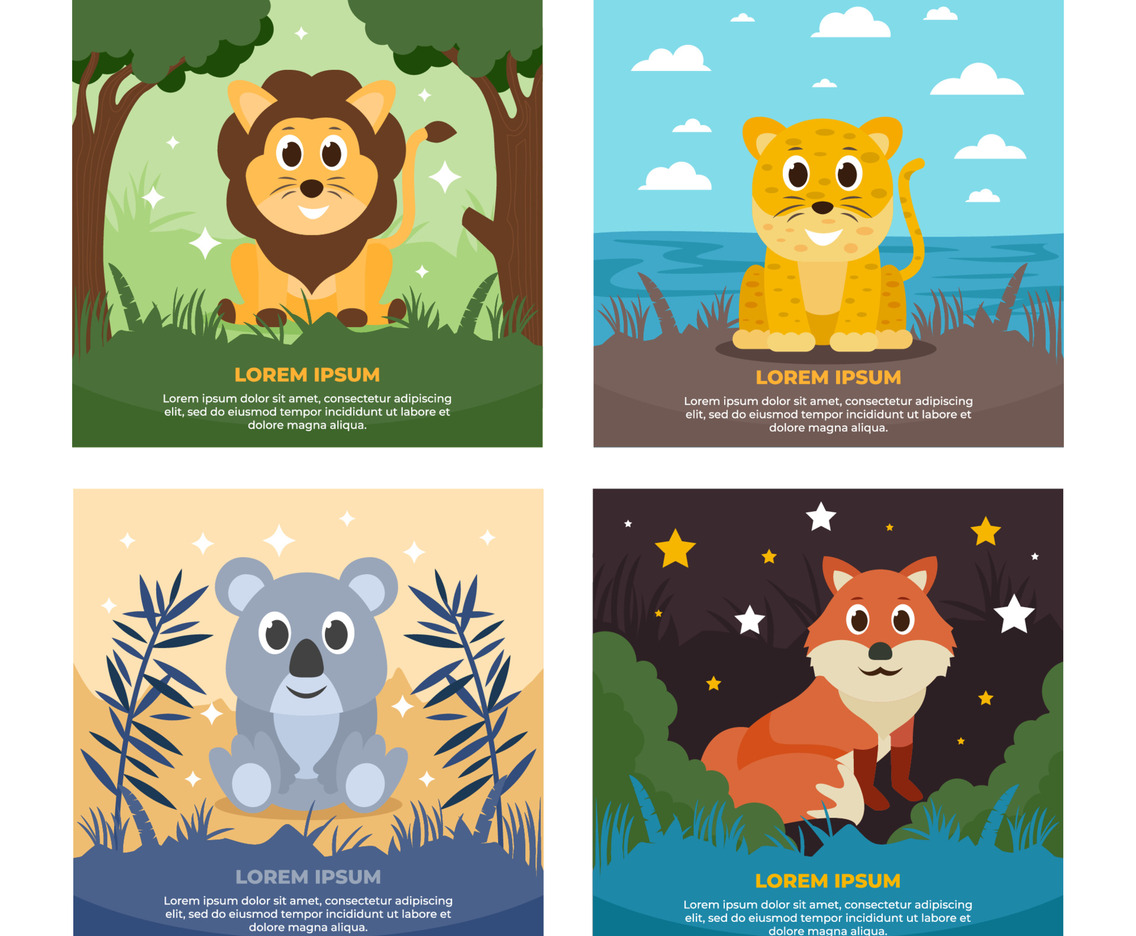 Wildlife Social Media Posts Template