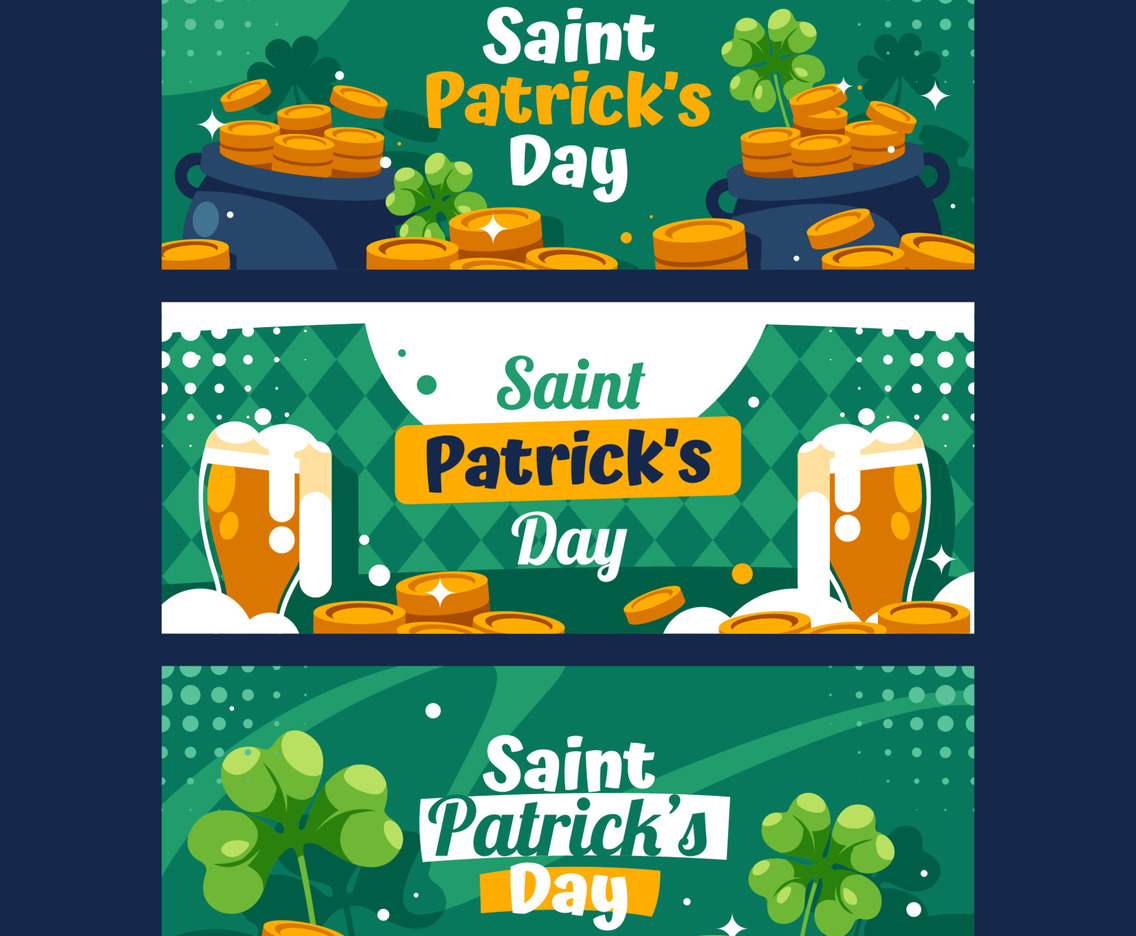 St. Patrick's Day Clover Banner