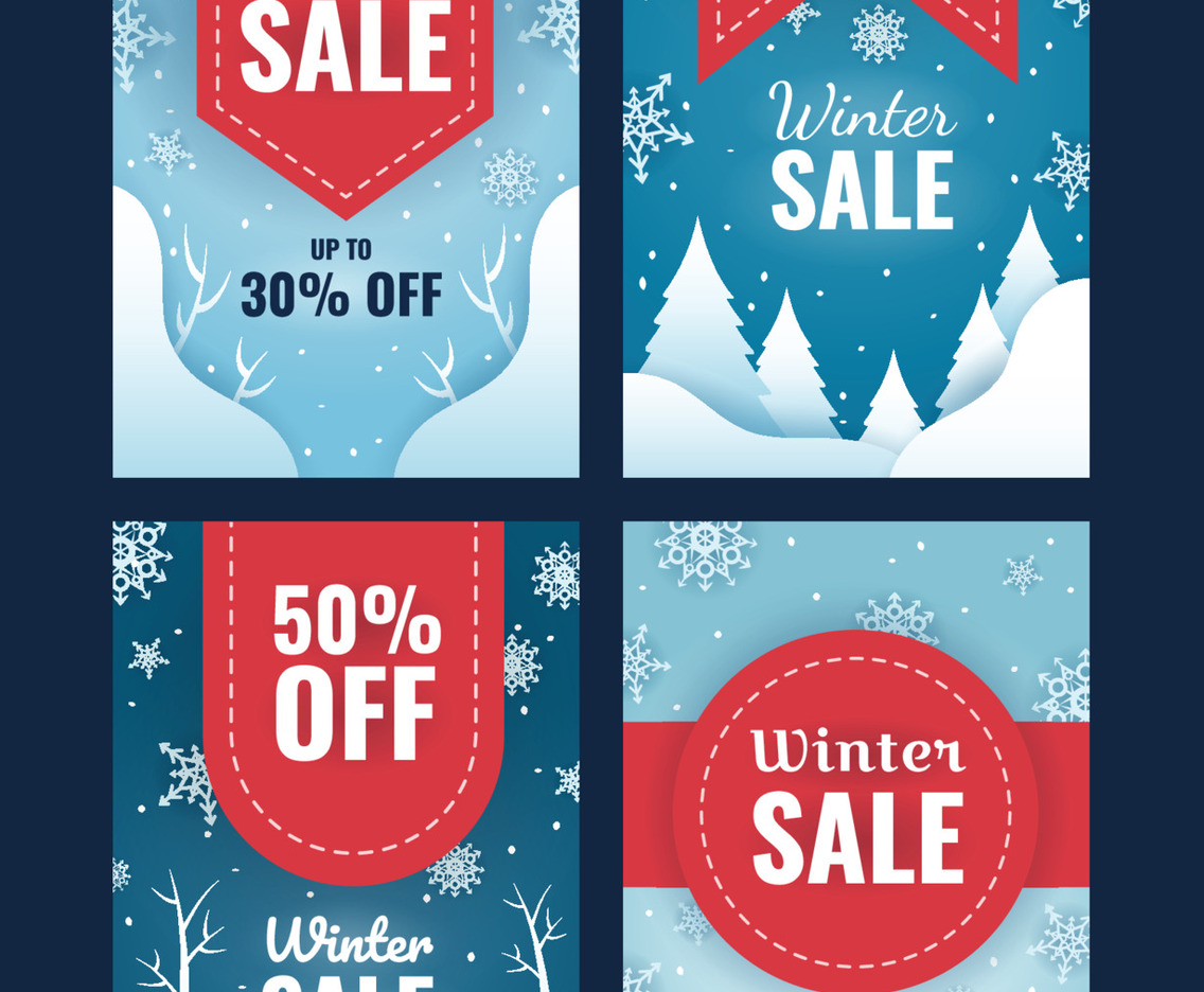 Winter Sale Social Media Story Template Set