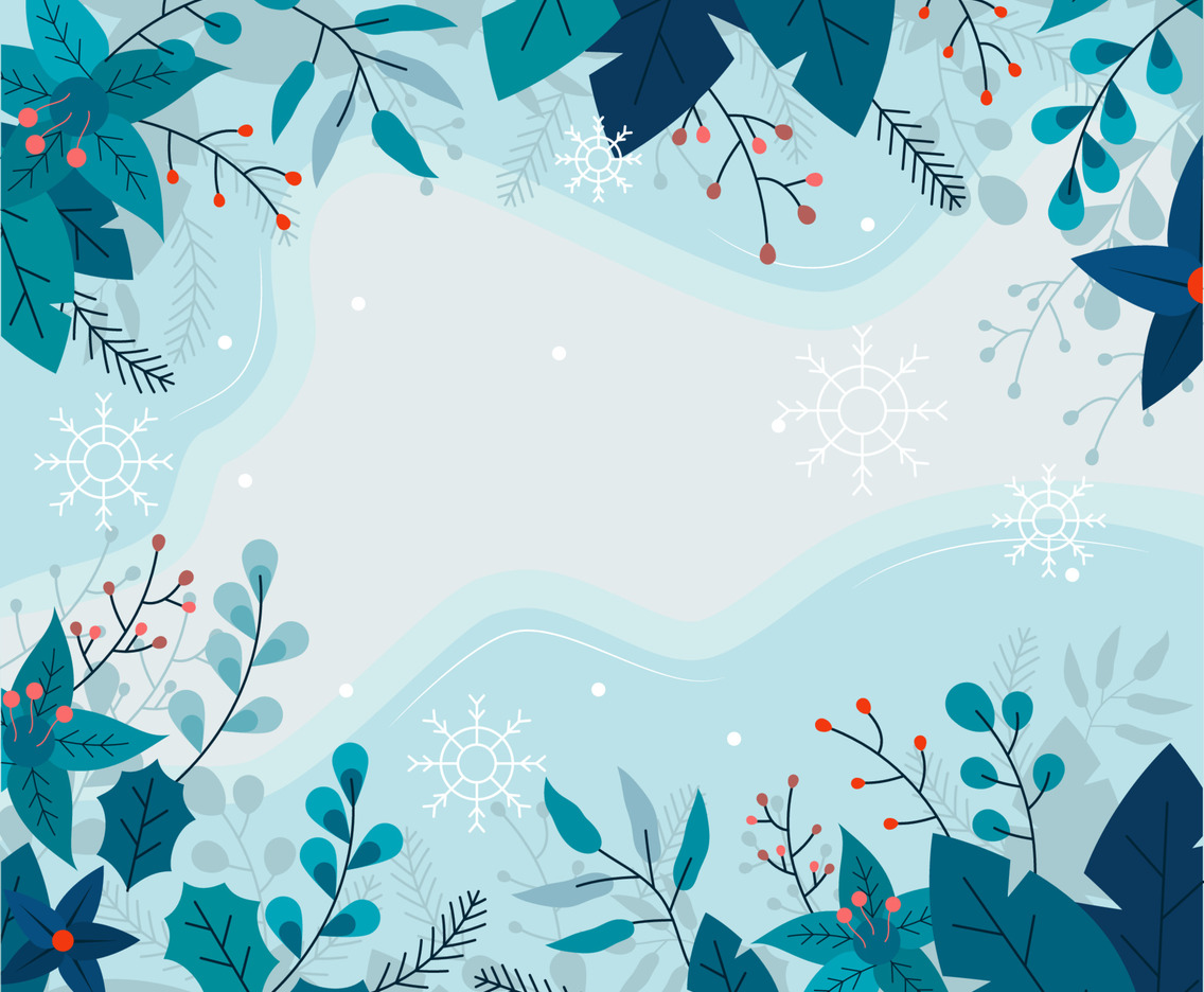 Winter Floral Background