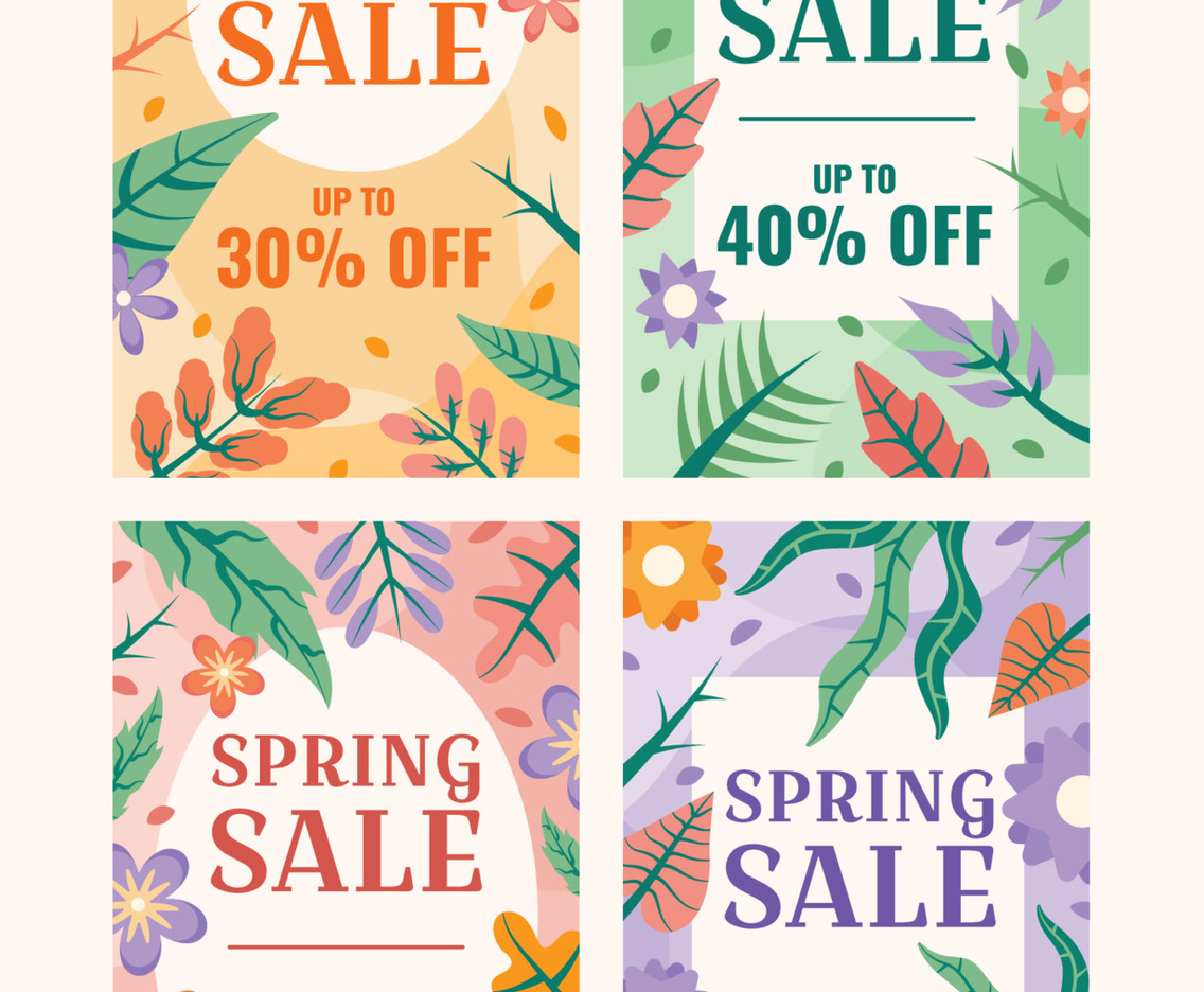 Spring Sale Social Media Story Template Set