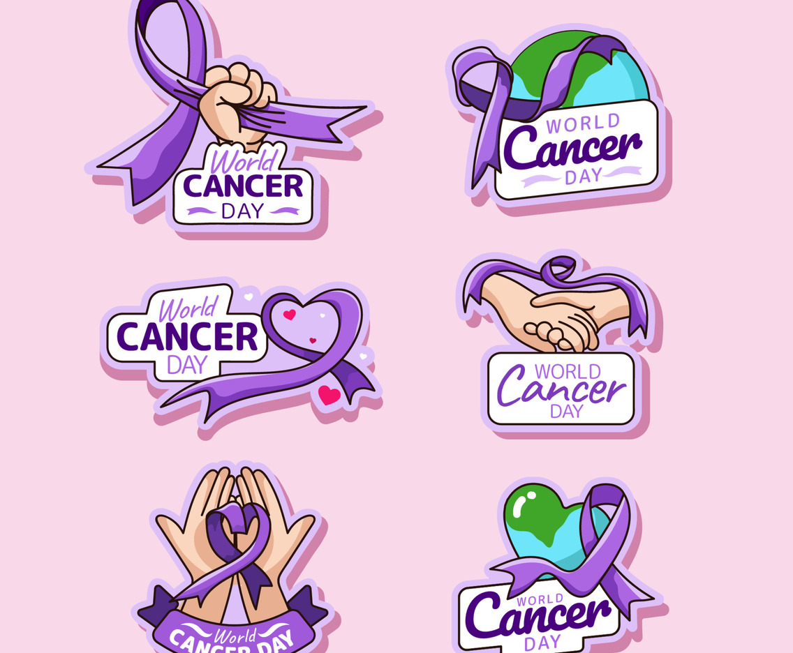 Purple Cancer Day Sticker Collection
