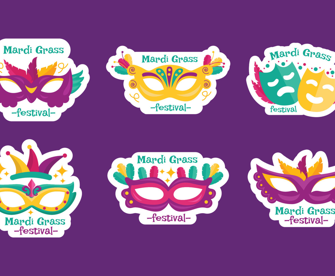 Mardi Gras Masquerade Sticker
