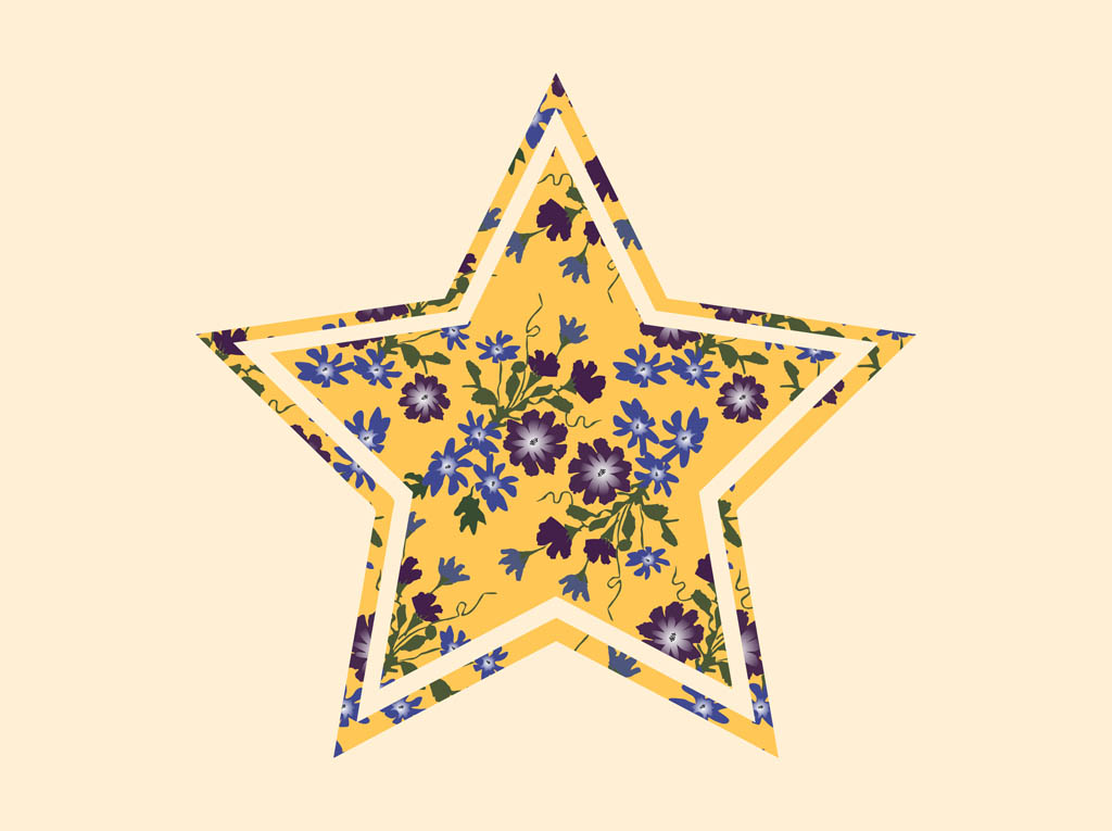 Star With Flowers