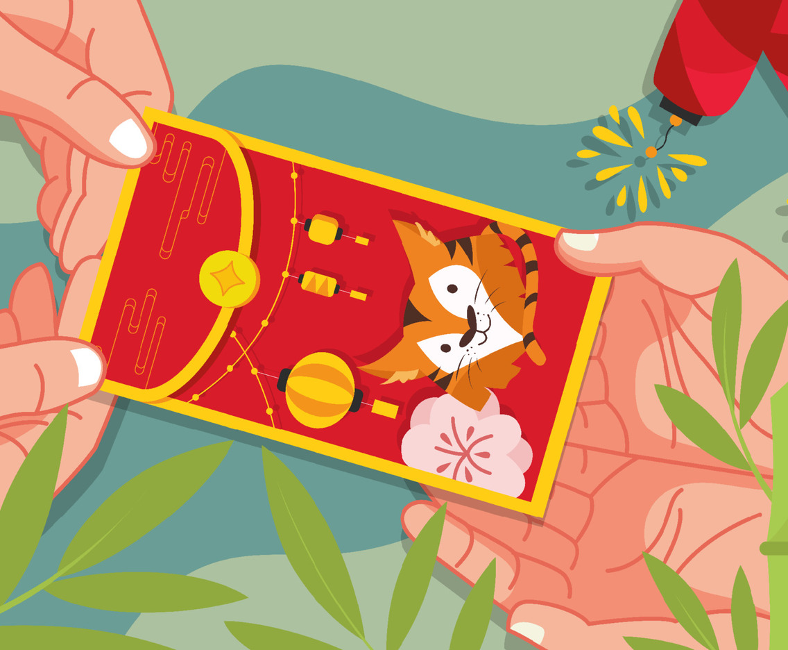 Chinese New Year Red Pocket Background