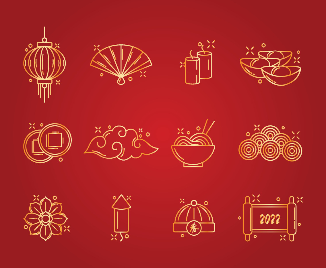 Gong Xi Fa Cai Festival Icons