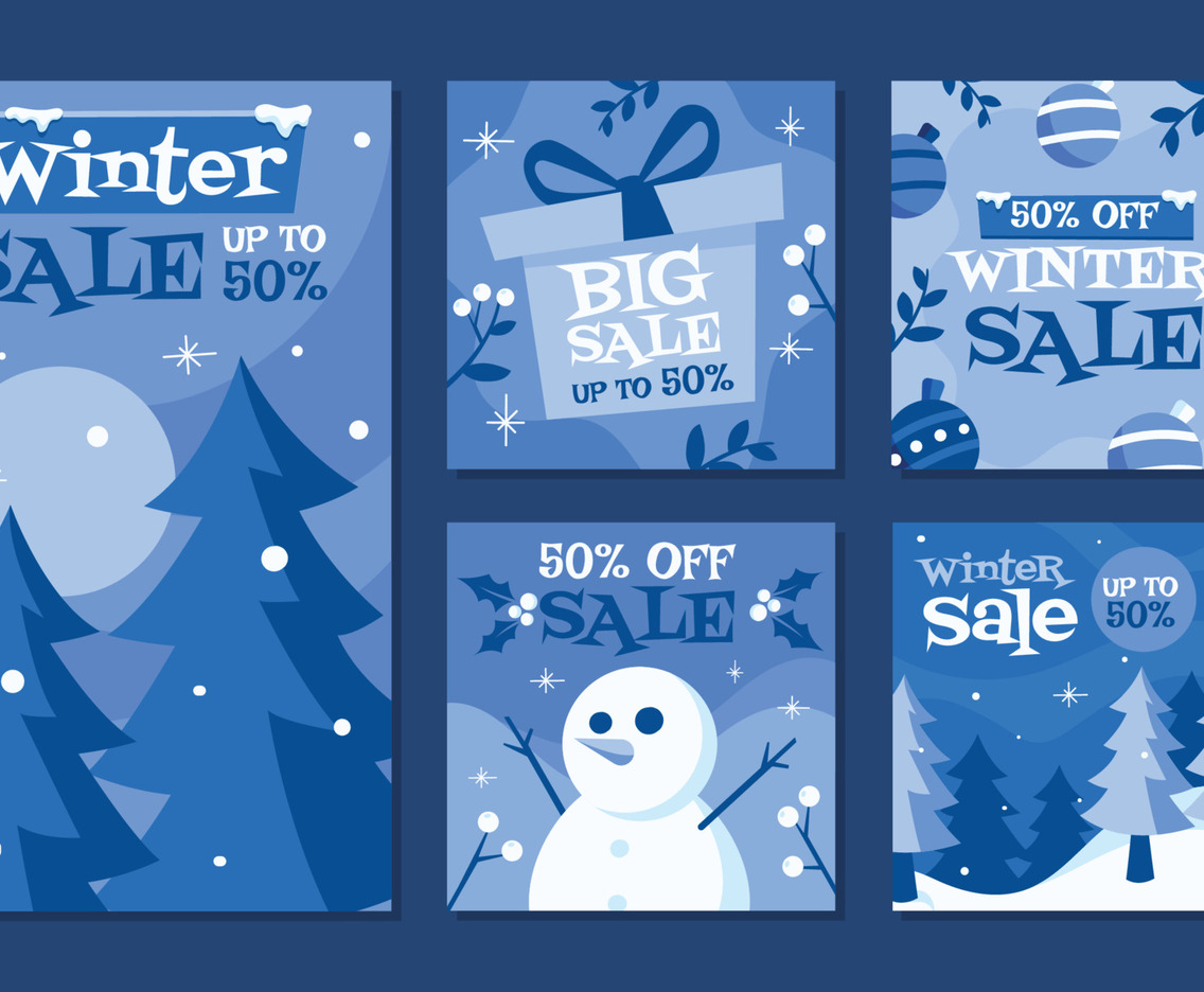 Winter Sale Social Media Posts Template