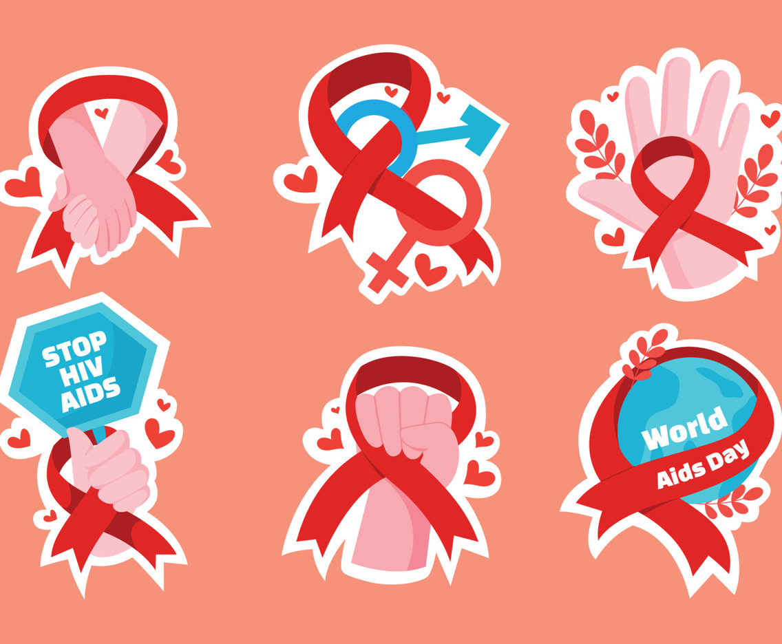 World AIDS Day Sticker Set