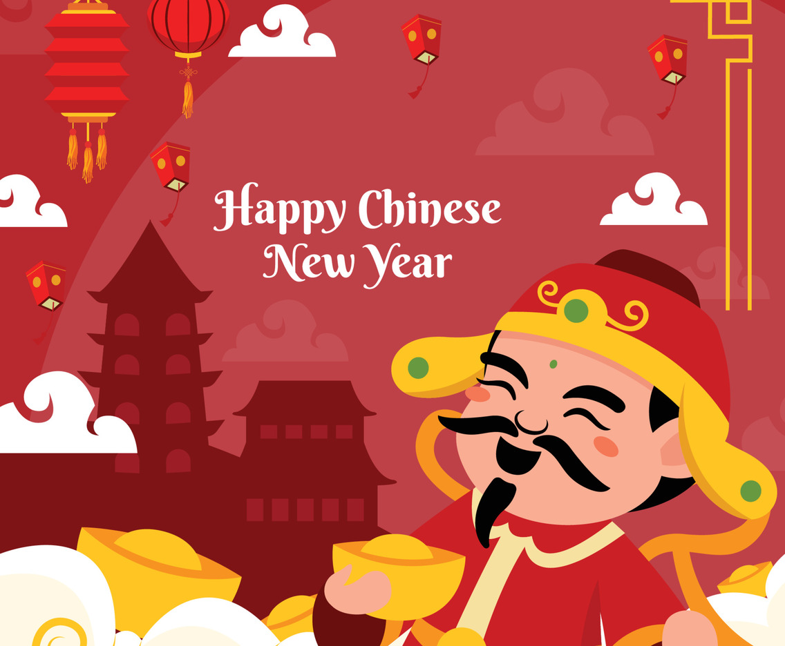 God of Wealth Celebrates Chinese New Year