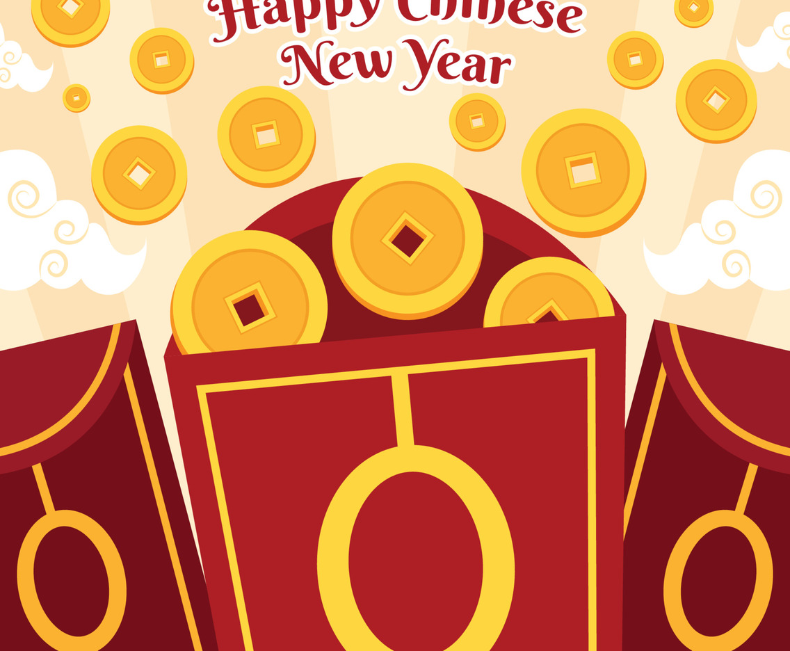 Red Pocket Chinese New Year Background