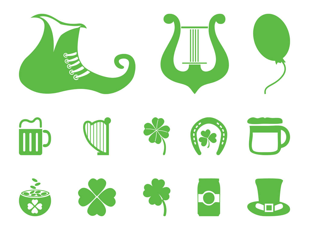 Saint Patrick S Day Icons Vector Art Graphics Freevector Com