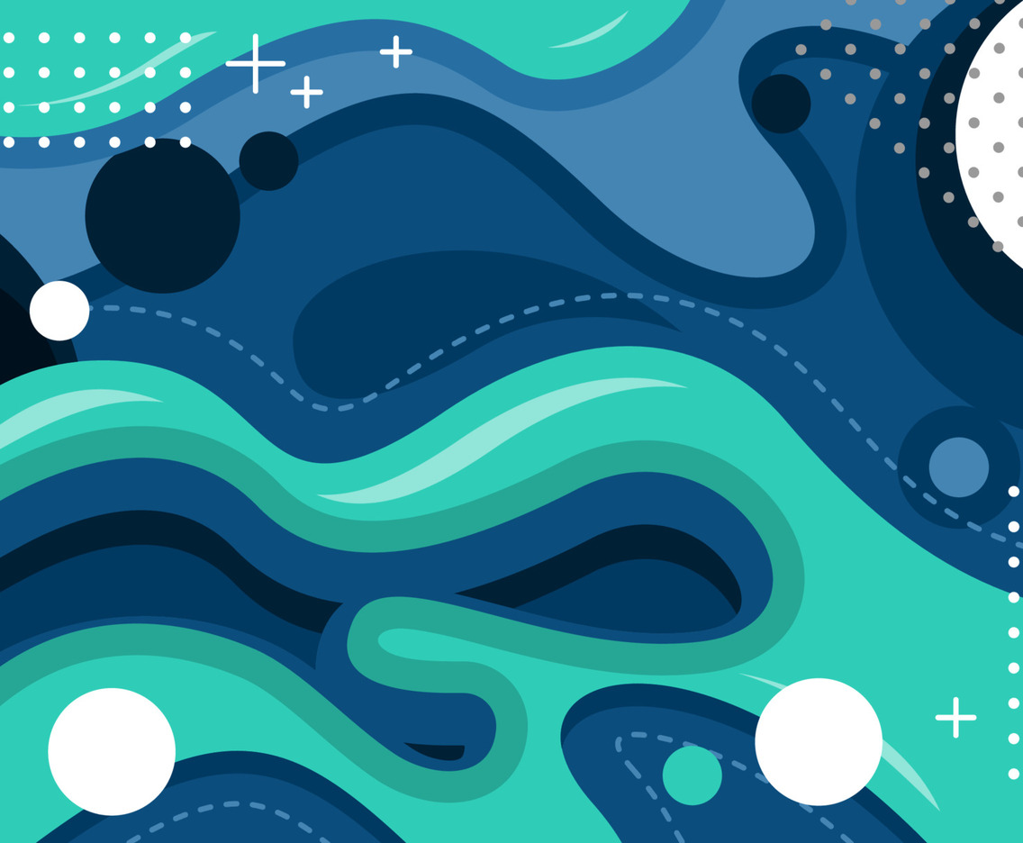 Abstract Flat Liquid Wave Geometric Background