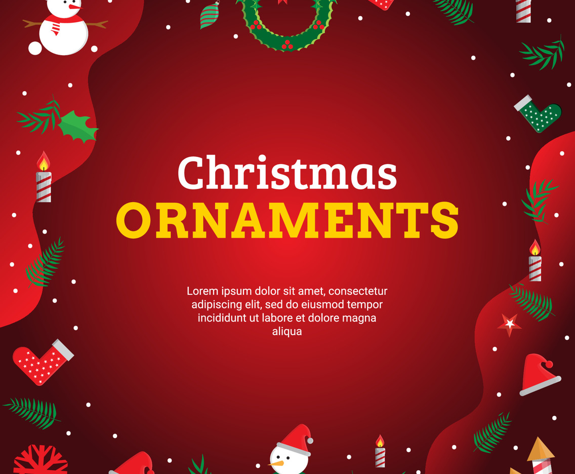 Christmas Ornaments Theme Background