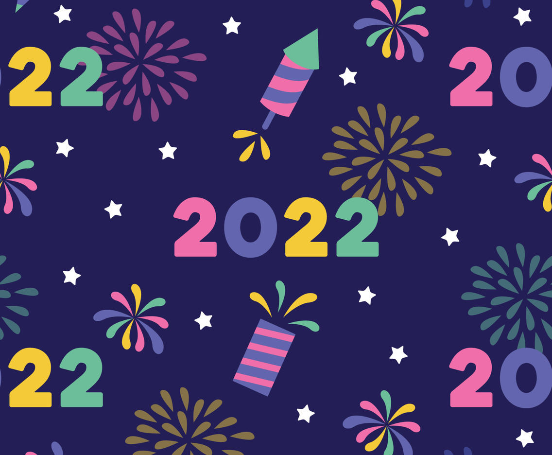 New Year Seamless Pattern
