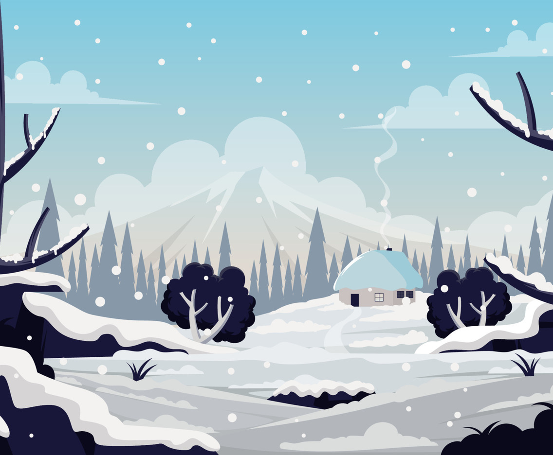 Winter Outdoor Scenery Background