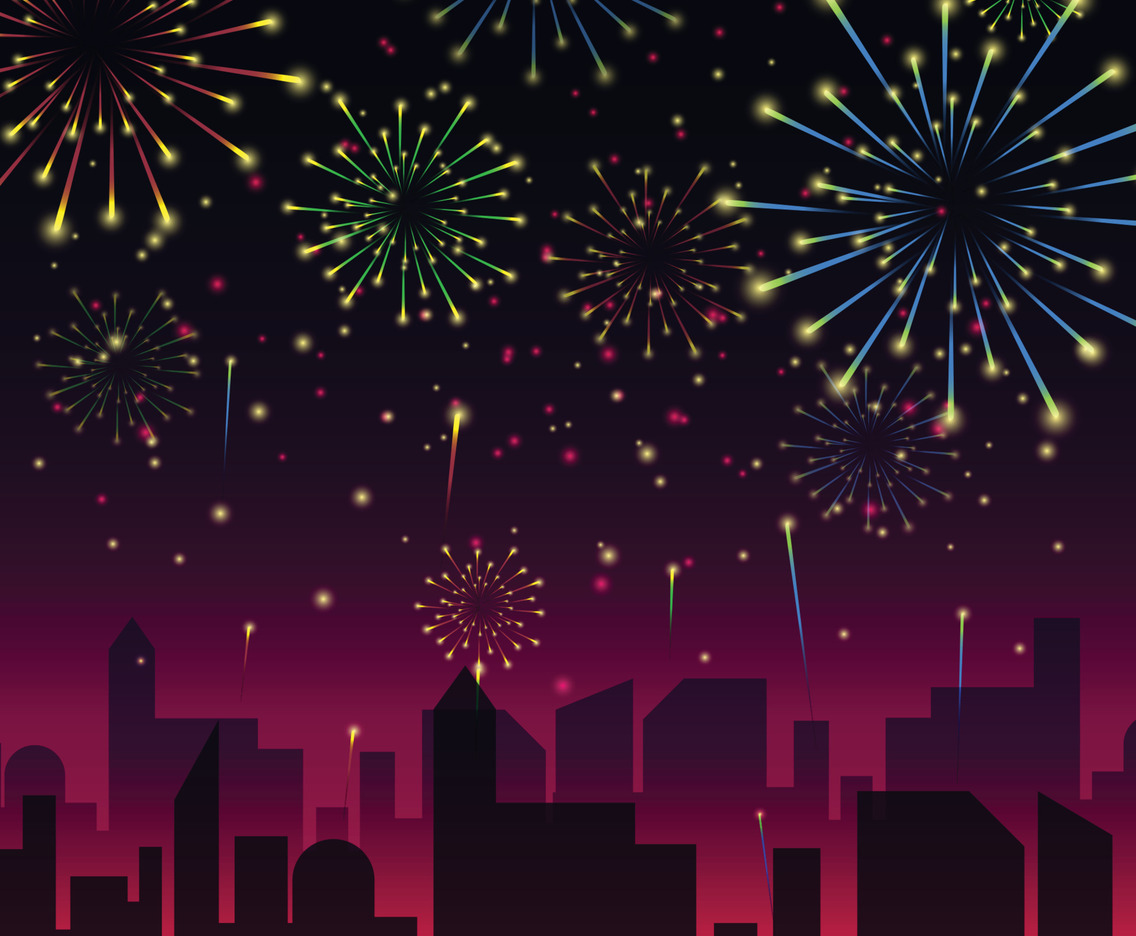 Colorful Fireworks Background