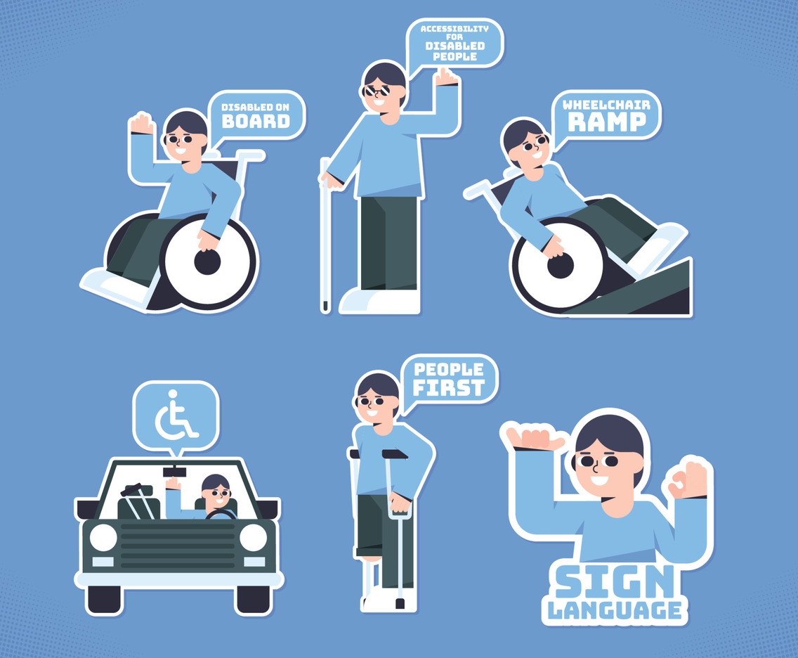 People with Disabilities Sticker Sign