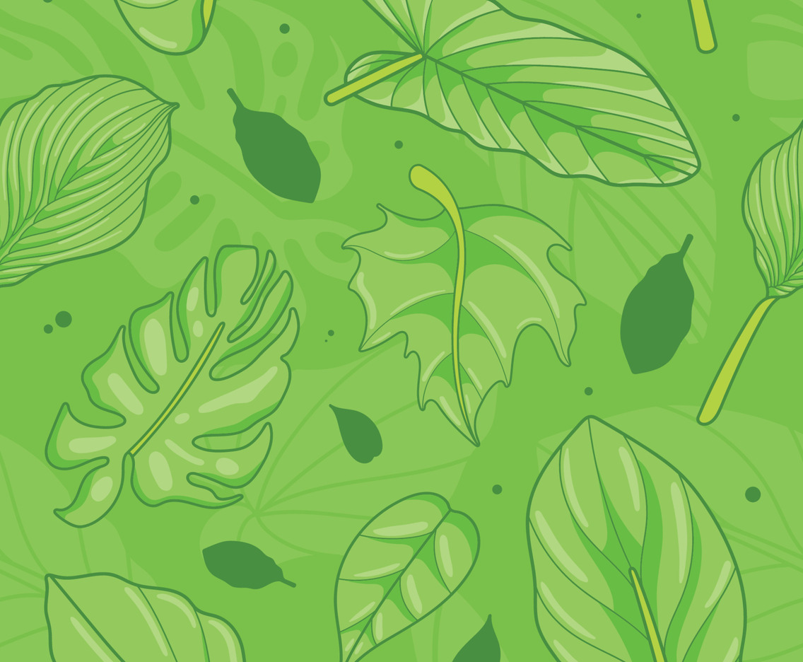 Green Floral Seamless Background