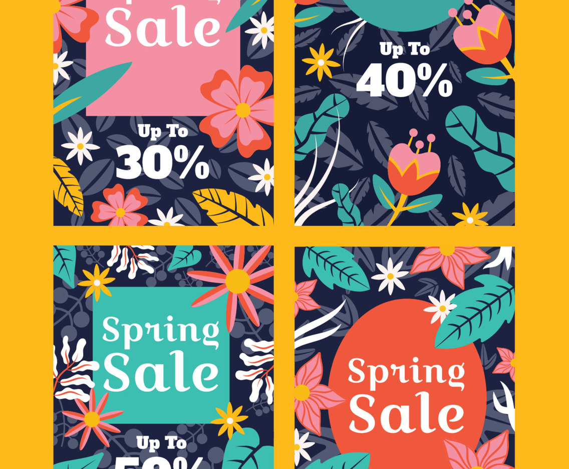 Spring Sale Social Media Story Template Set