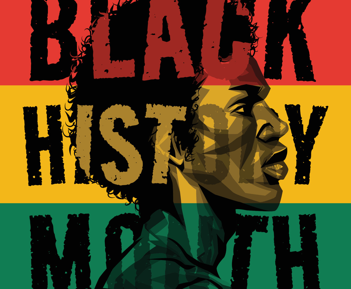 Black History Month Concept with Silhouette of African American Man
