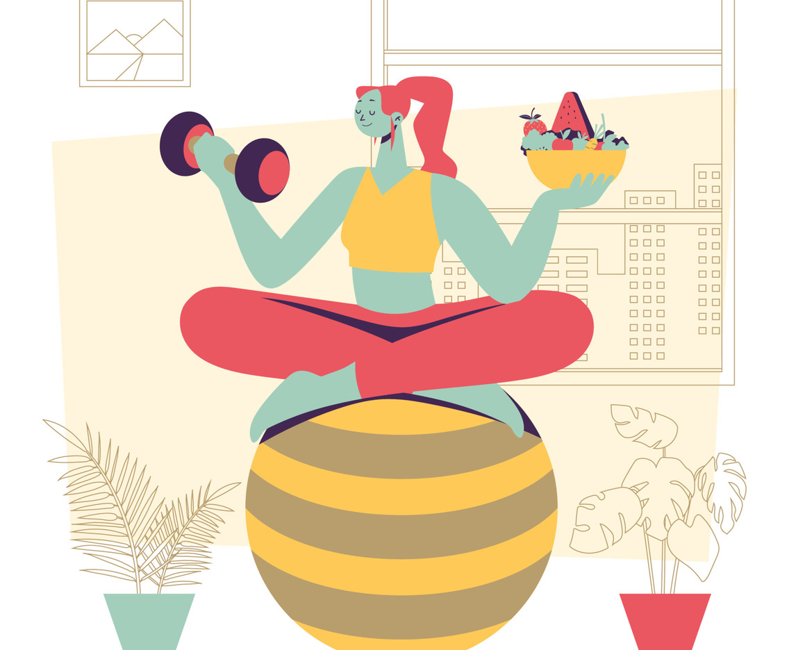 Balanced Healthy Lifestyle Concept