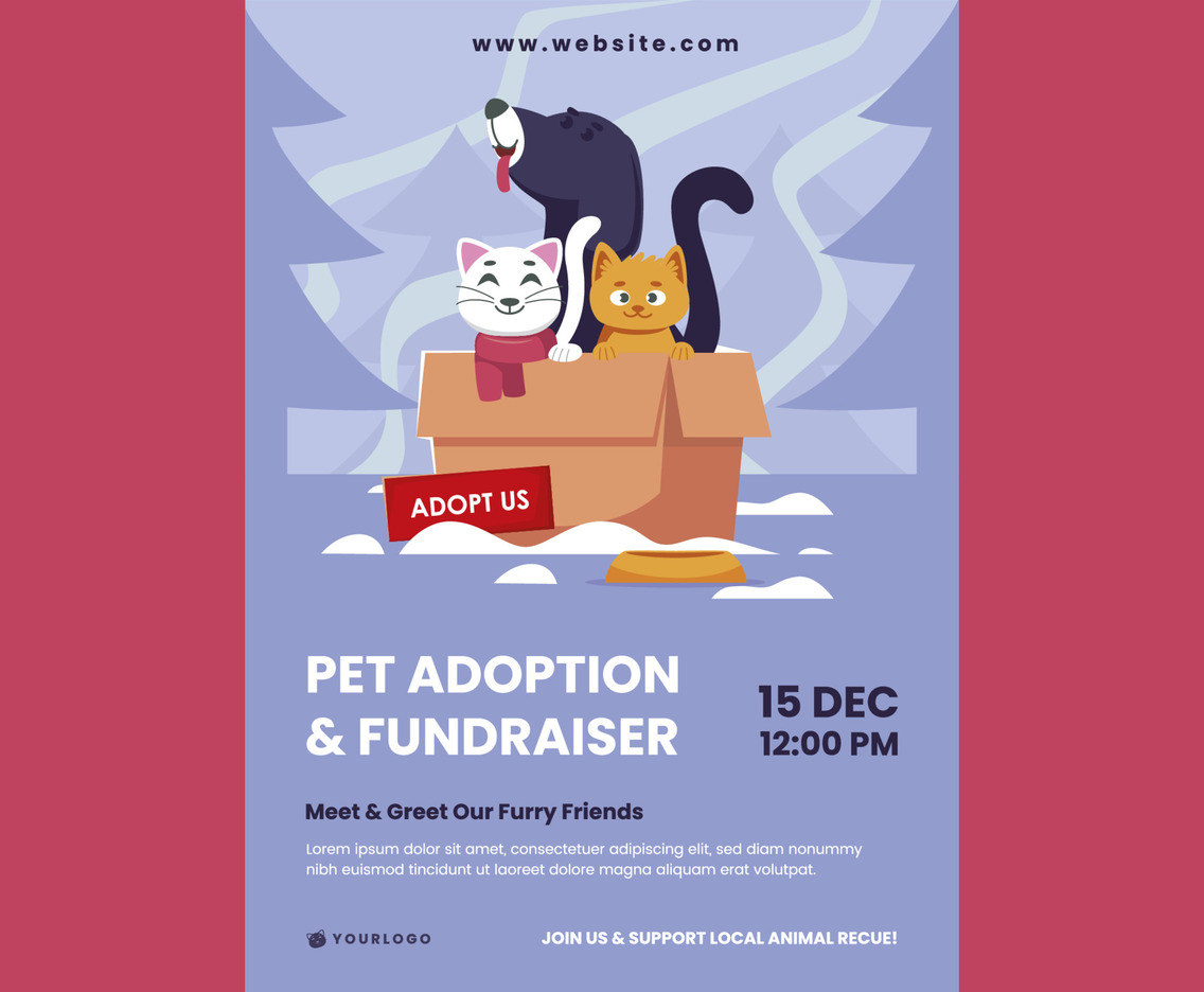 Santa Paws Poster Template