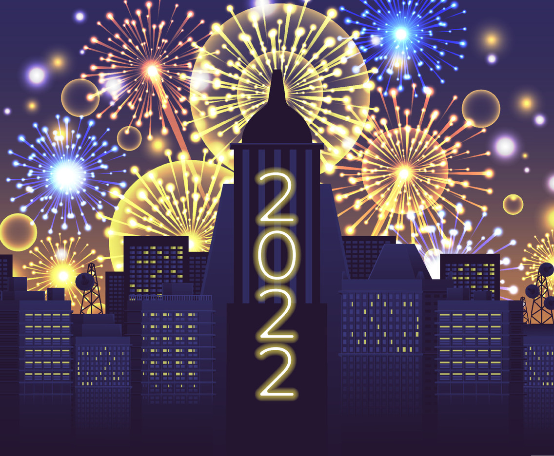 Cityscape Firework New Year Background