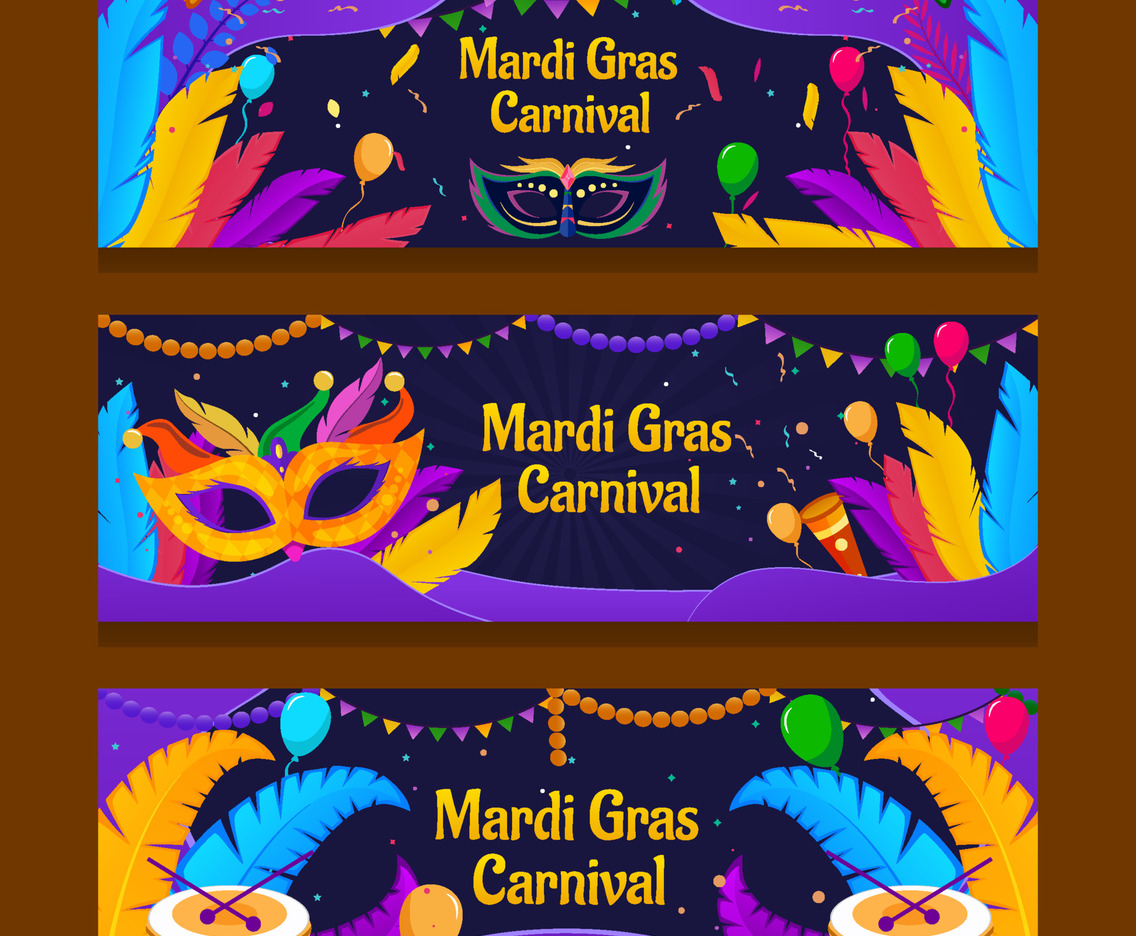 Mardi Gras Carnival Banner