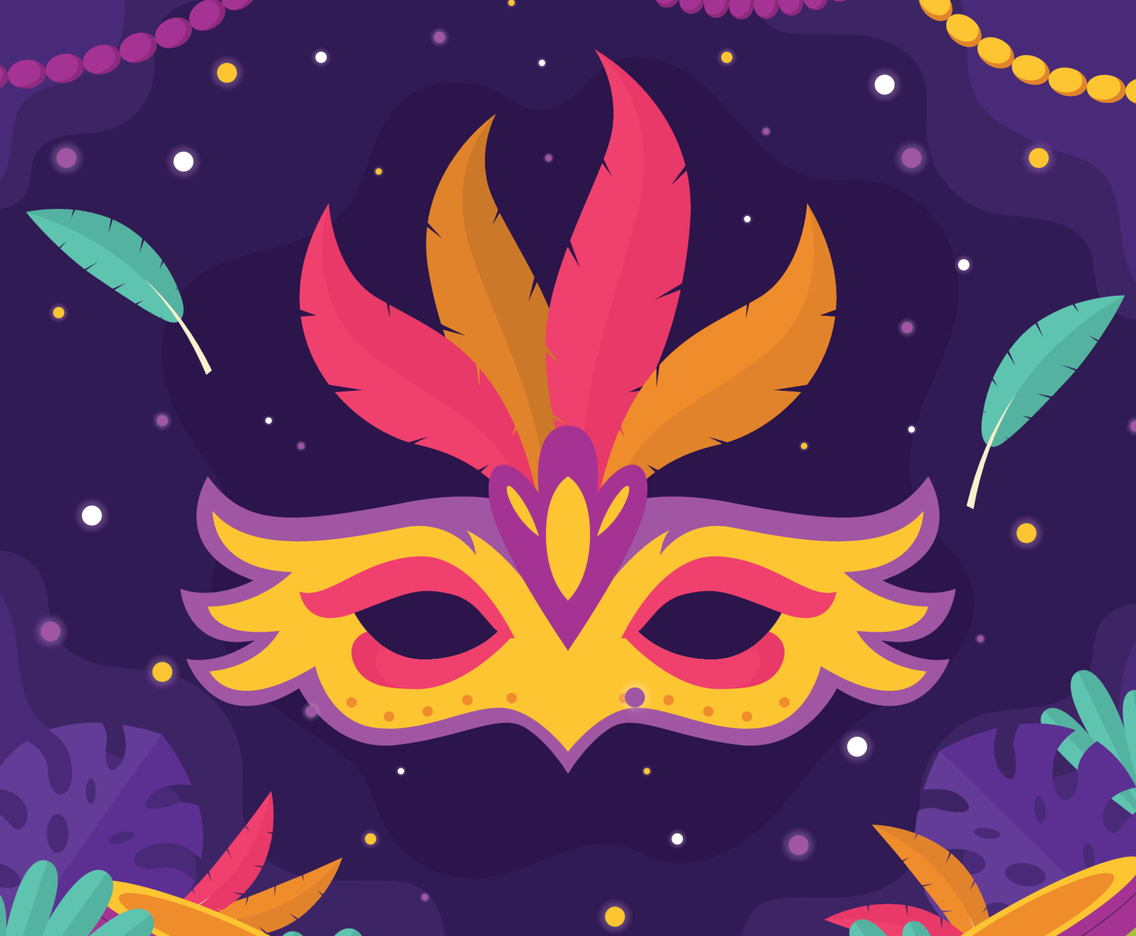 Mardi Gras Mask Background