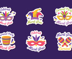 Mardi Gras Sticker Set