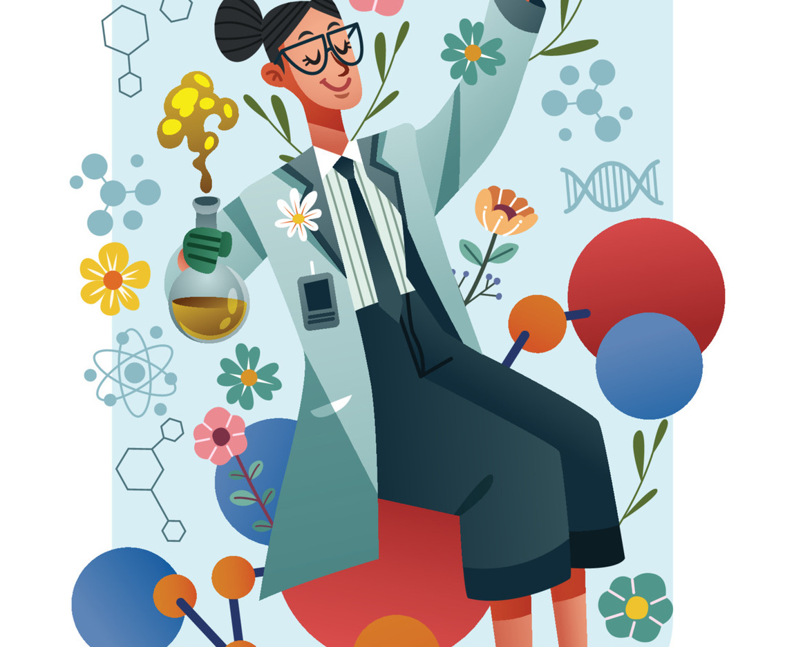 A Female Scientist Doing a Scientific Research